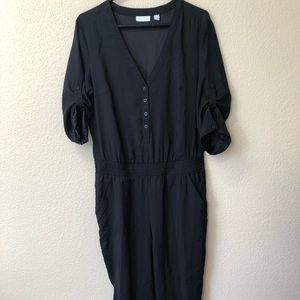 Black long pants romper